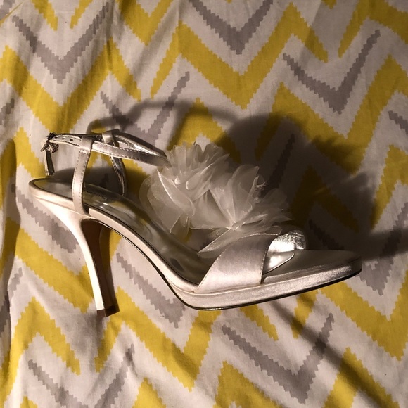 White Sandals Wedding or Formal - Picture 2 of 2